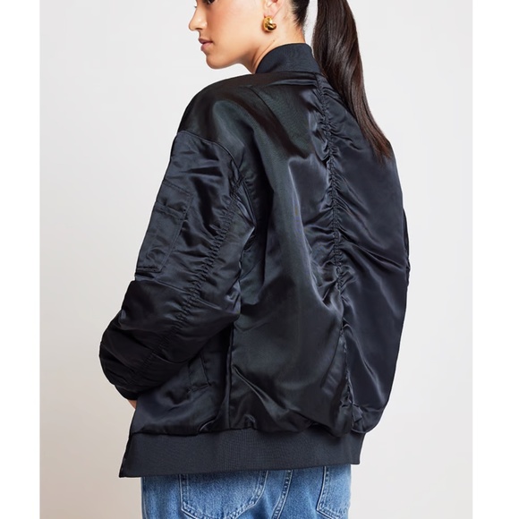 Nike Women's Black Reversible Varsity Bomber Jacket Small - Picture 11 of 12